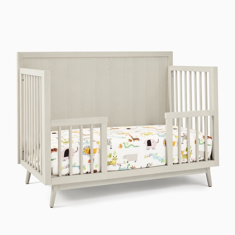 Mid-Century Crib 4 In 1 Toddler Conversion Kit, Pebble, WE Kids - Image 0