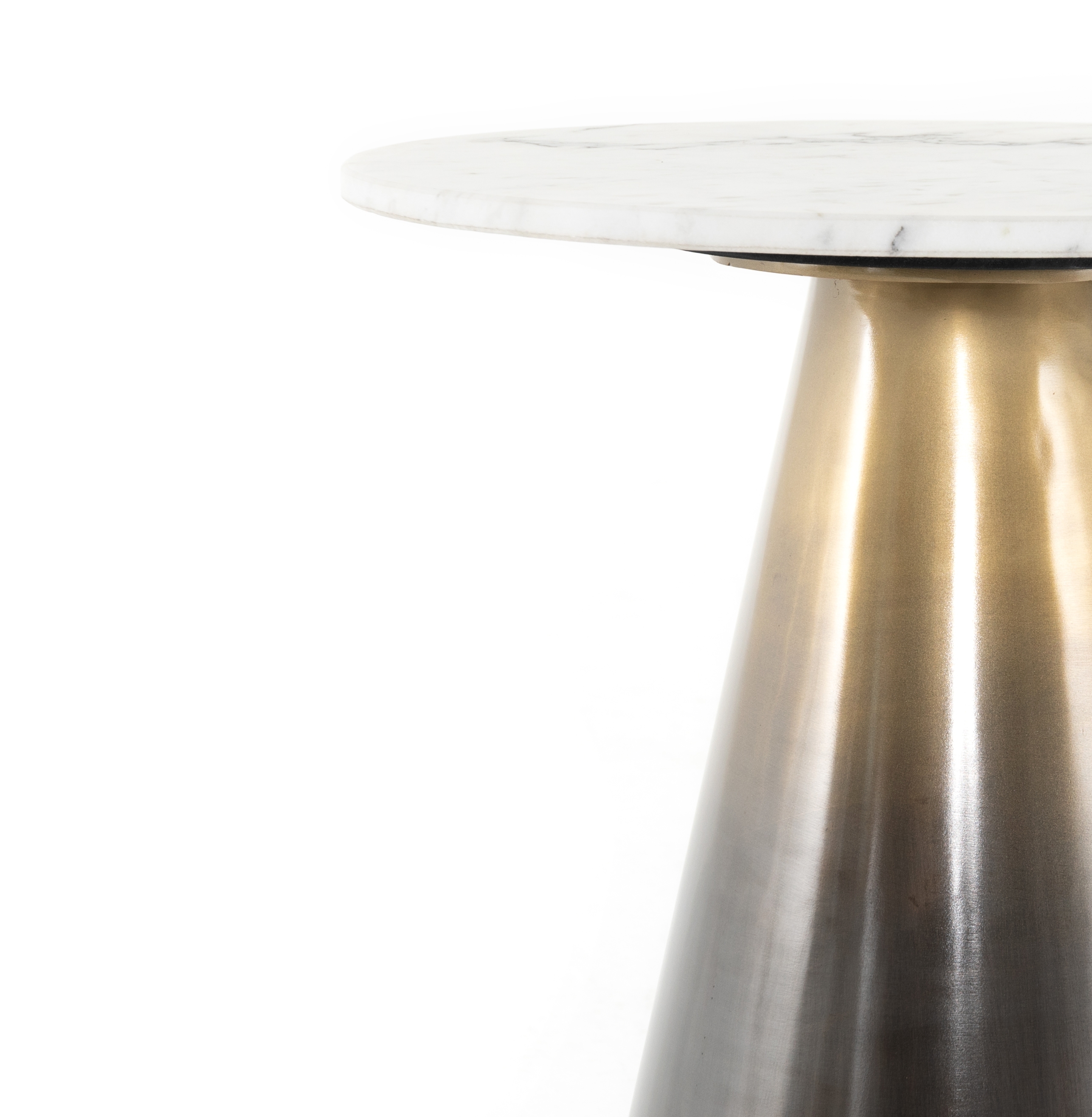 Armon End Table - Charcoal and White Marble - Image 8