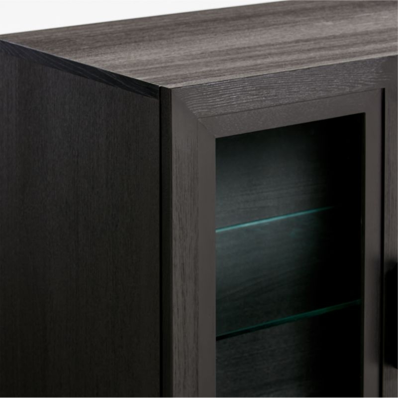 Calypso 90" Black Wood Storage Media Console - Image 3