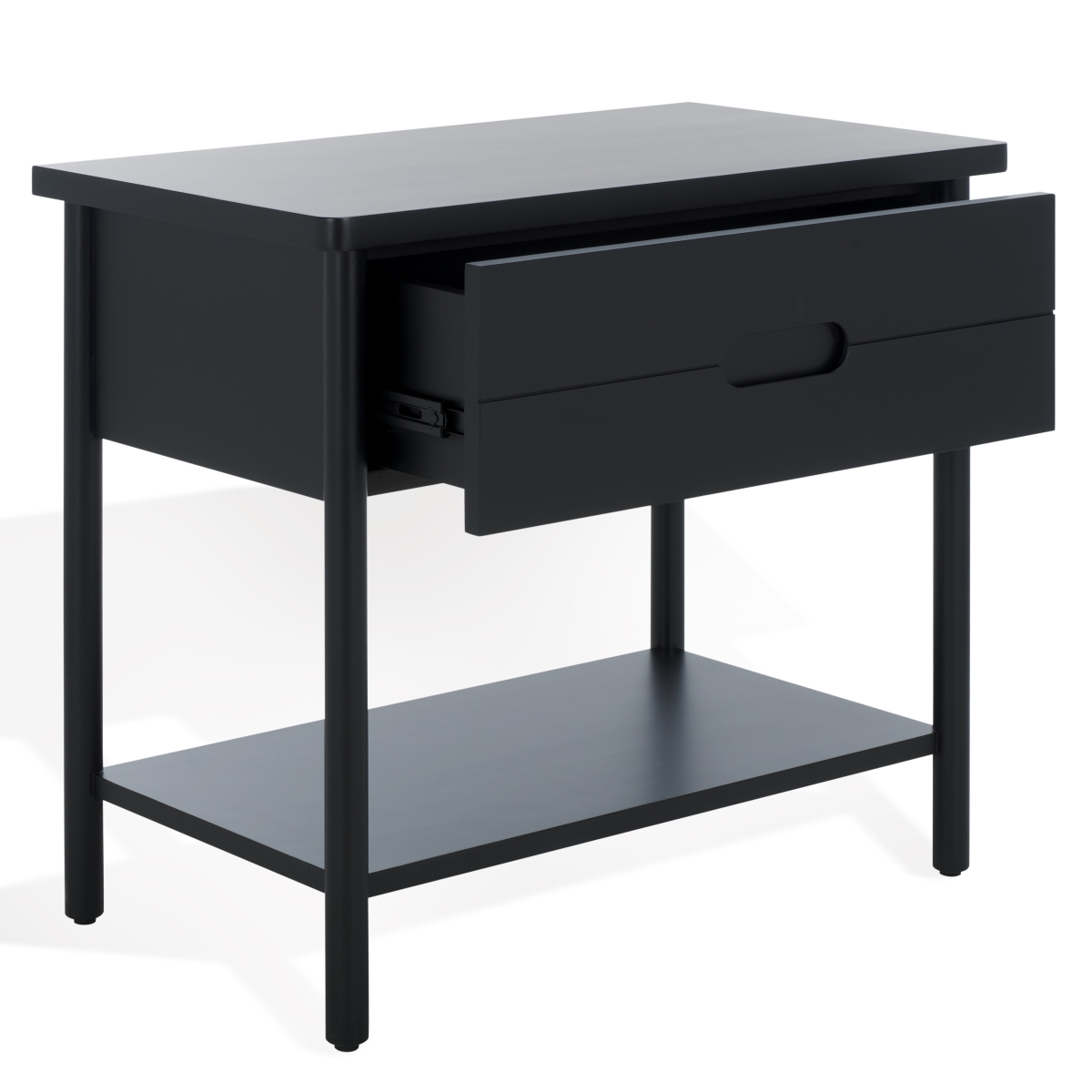 Fayletta 1 Dr Wood Nightstand - Black - Image 9