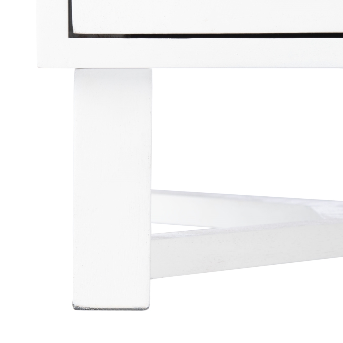 Hedwig 2 Drawer Nightstand - White / Natural - Safavieh - Image 4