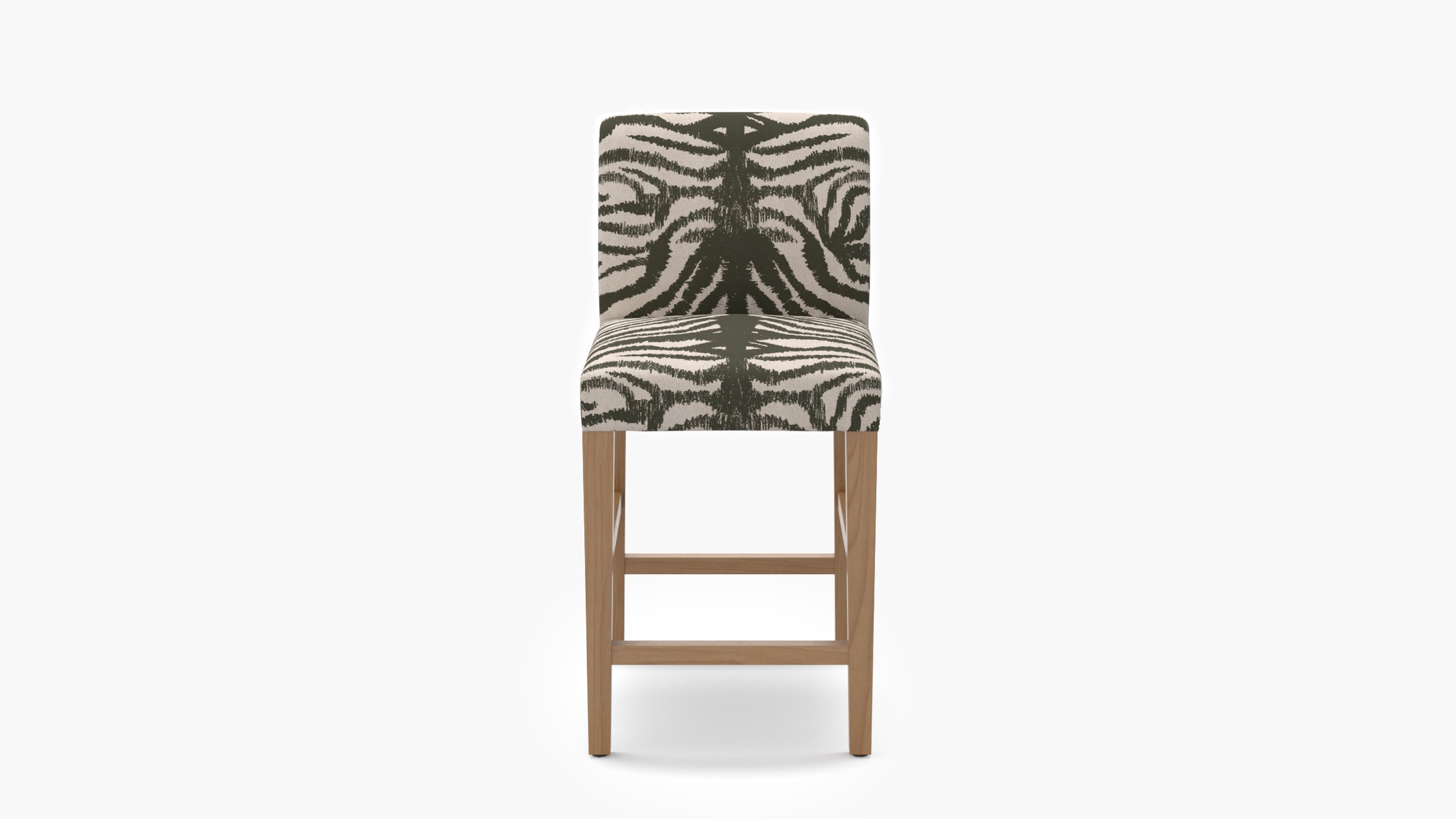 Signature Dining Counter Stool, Zebra, Natural Square Tapered Leg - Image 0