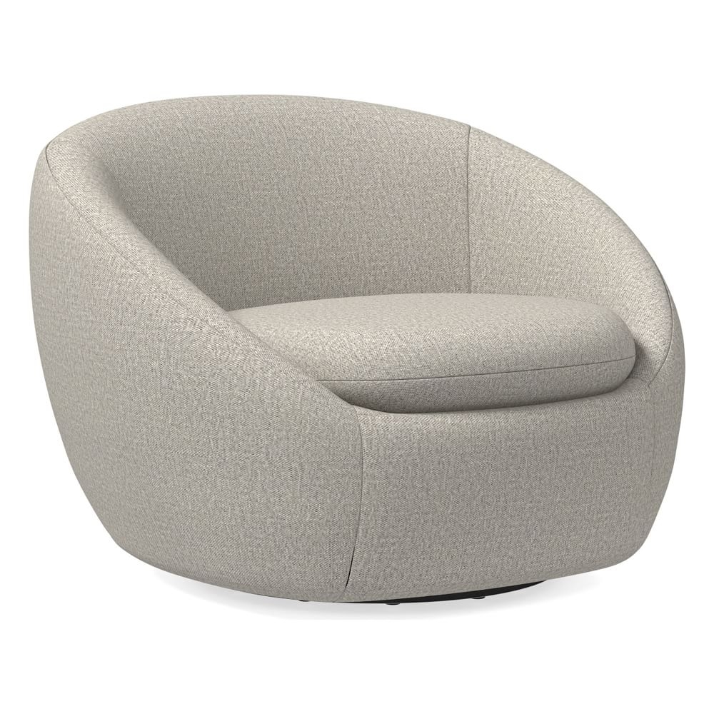 Cozy Swivel Chair, Poly, Twill, Dove, Concealed Supports - Image 0