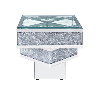 Glass Pedestal End Table - Image 0