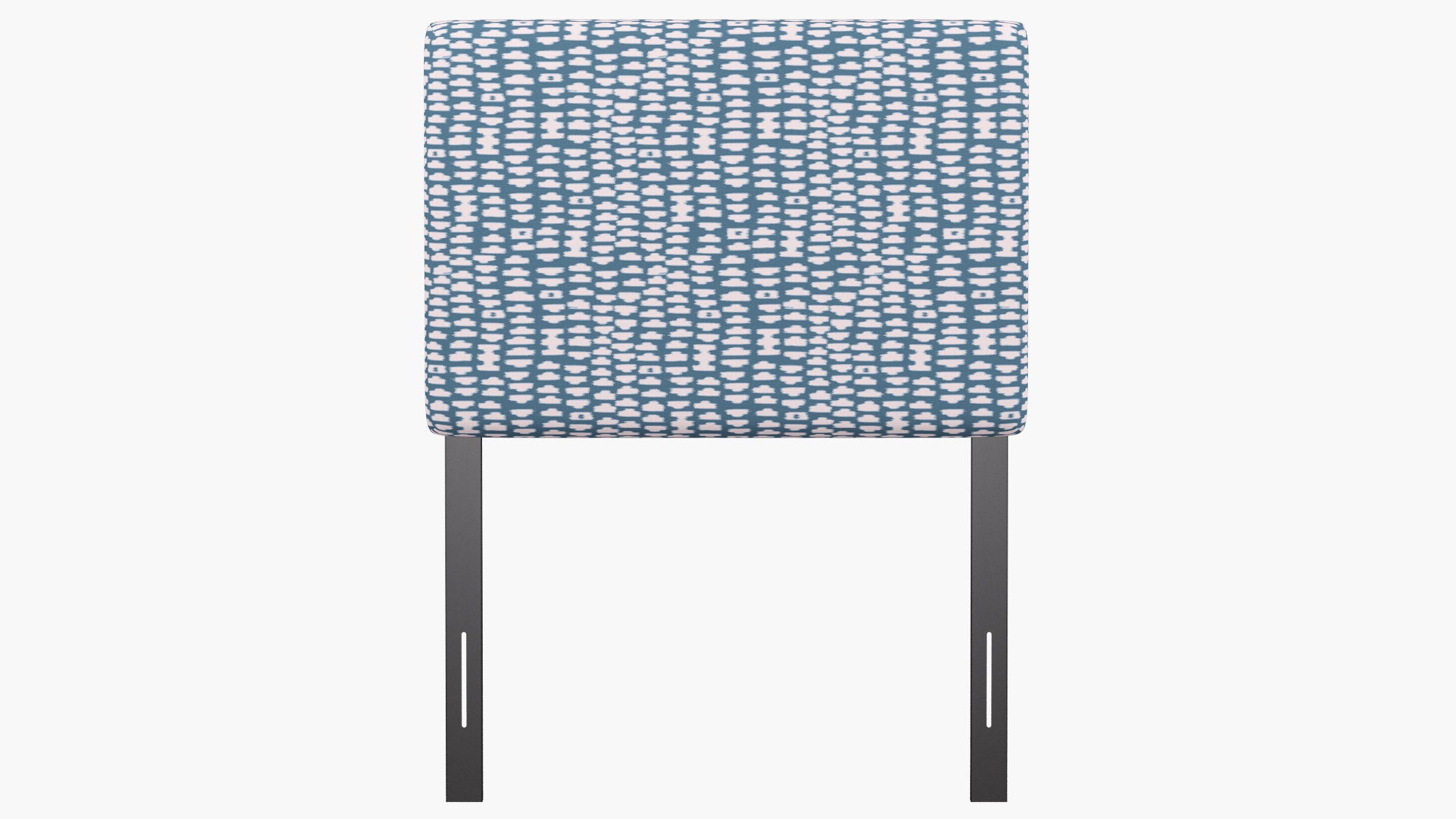 Square Back Headboard, Dusty Blue Odalisque, Twin - Image 1