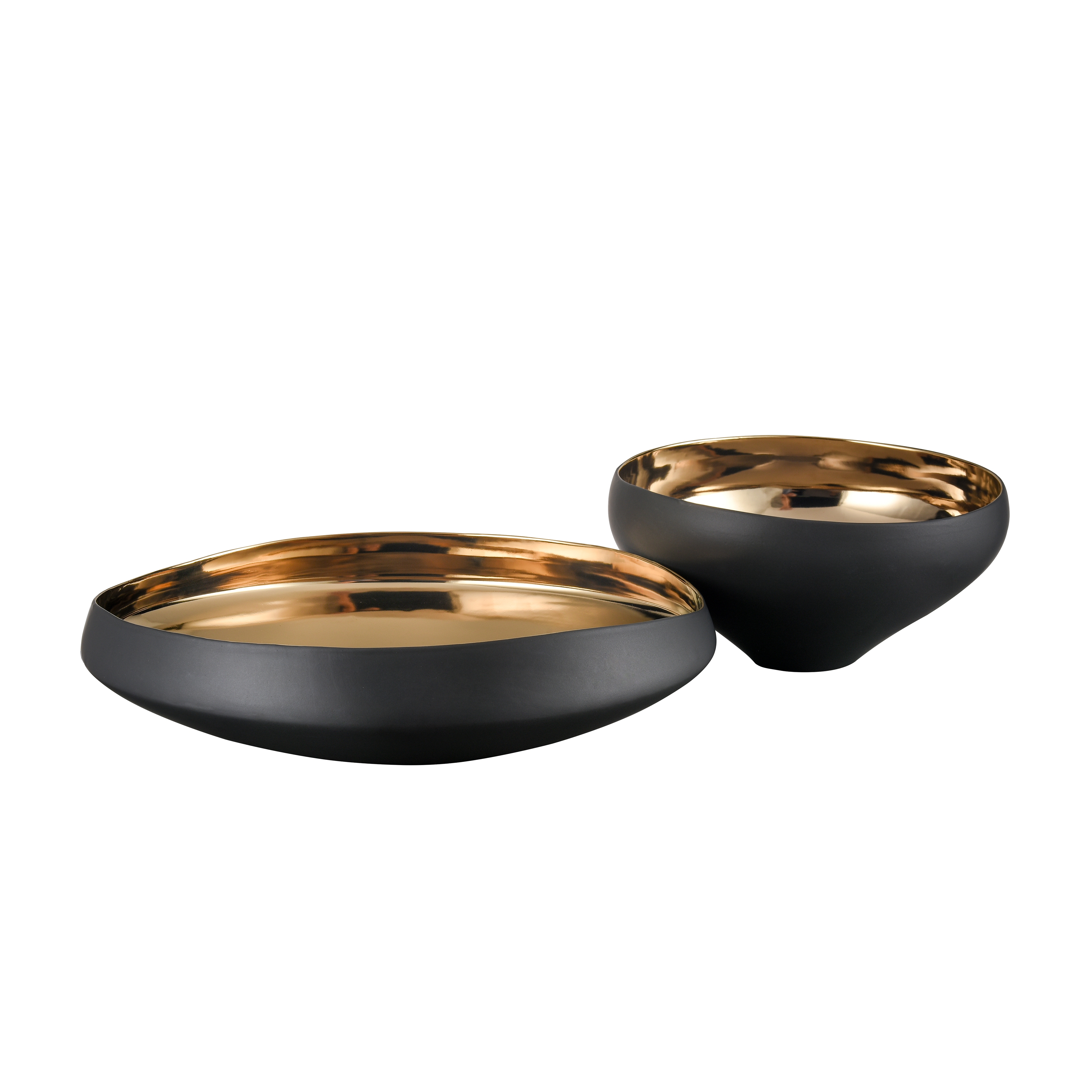 Greer Bowl - Tall Black and Gold Glazed - Image 2