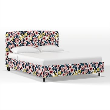 Skyline Upholstered Platform Bed, King, Deco Weave, Feather Gray - Image 2