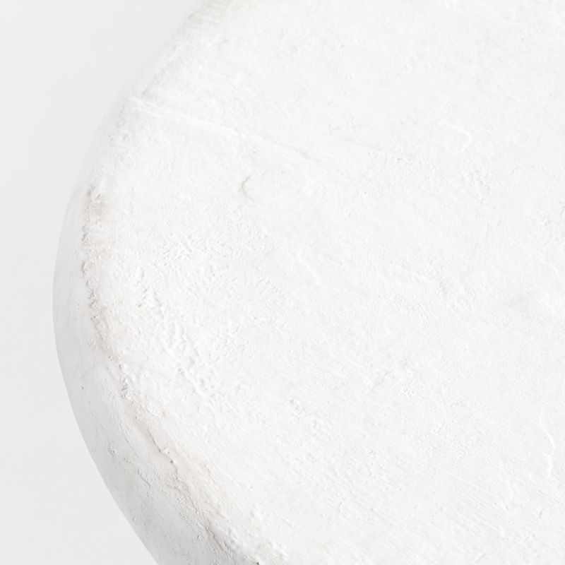 Boscoe 60" Round White Concrete Indoor/Outdoor Dining Table - Image 2