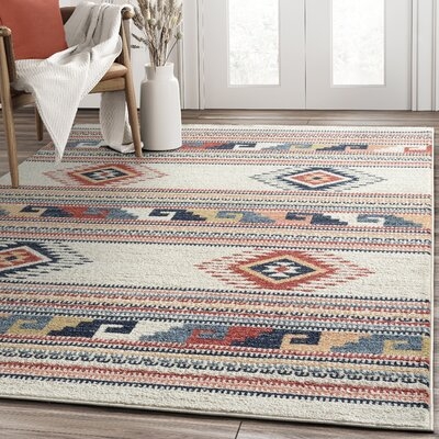 Abani Rug Tiburon SED190A Southwestern Diamond Pattern Area Rug - Image 1