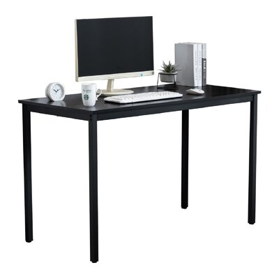 47 Inch Industrial Computer Desk, Writing Desk, Home Office Desk, PC Laptop Table, Simple Study Table, Table For Living Or Dining Room, Thickened Desktop & Sturdy Metal Frame - Image 0
