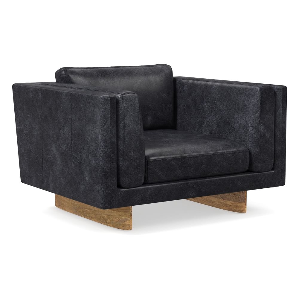 Anton Chair, Down, Sierra Leather, Licorice, Burnt Wax - Image 0
