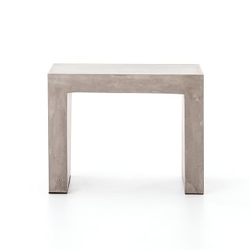Angled Concrete Side Table, Gray Concrete - Image 1