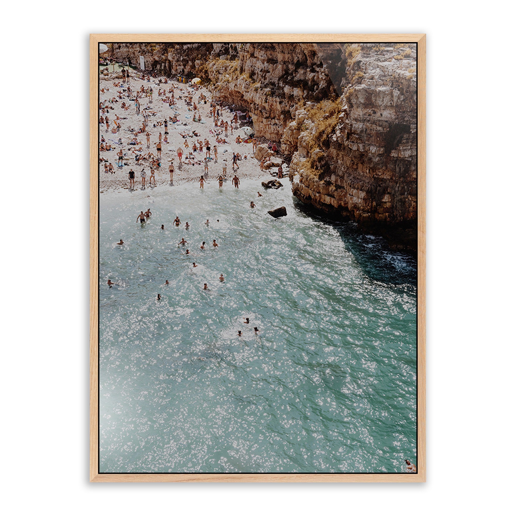 Slice Of Polignano by Natalie Obradovich - Vertical Grain White Oak Floater - Image 0