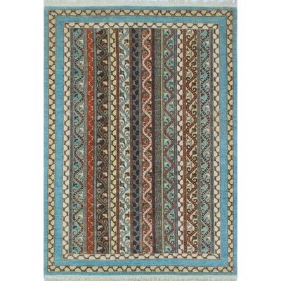 One-of-a-Kin Almendarez Hand-Knotted Traditional StyleBlue 5'7 x 7'7 Wool Area Rug - Image 0
