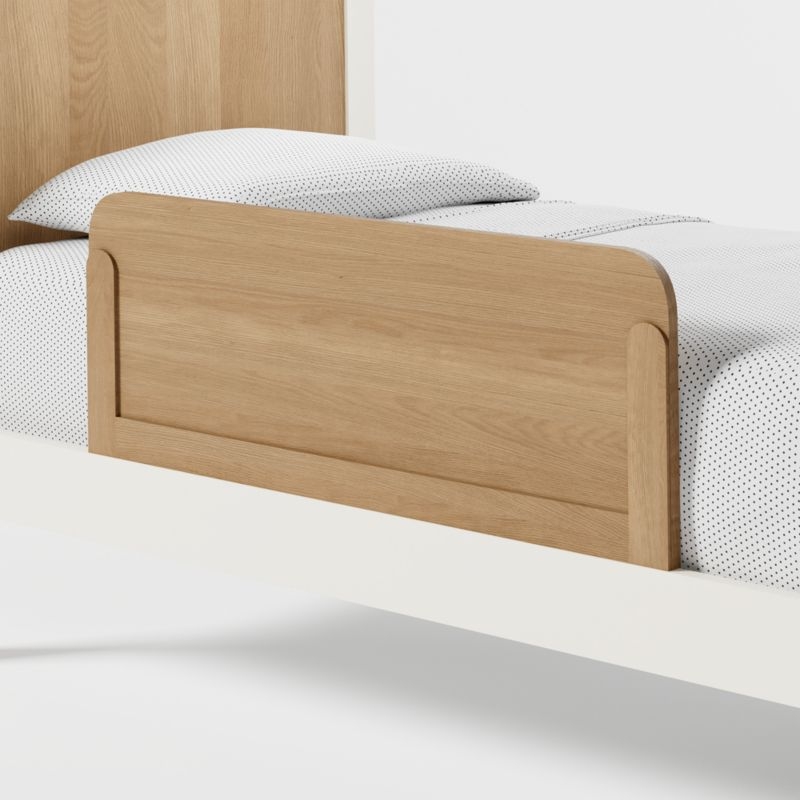 Opie Linen White Wood Toddler Bed Rail - Image 3