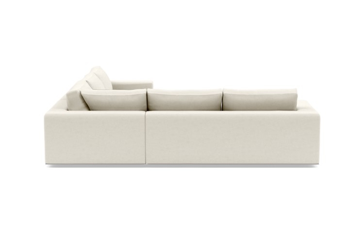 Walters Corner Sectional with White Chalk Fabric and down alternative cushions - Image 3