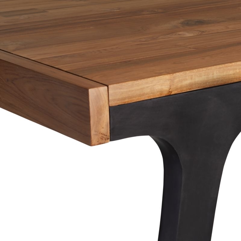 Lakin 81"-119" Teak Extendable Dining Table - Image 6