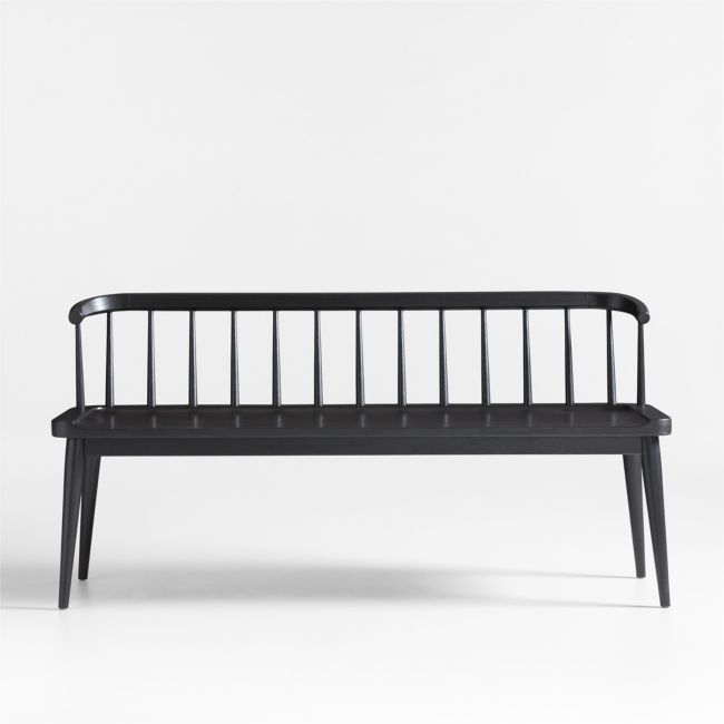 Pali Black Wood Dining Bench - Image 0
