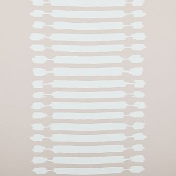 Ikat Stripes Wallpaper, Black/White, Single Roll - Image 1