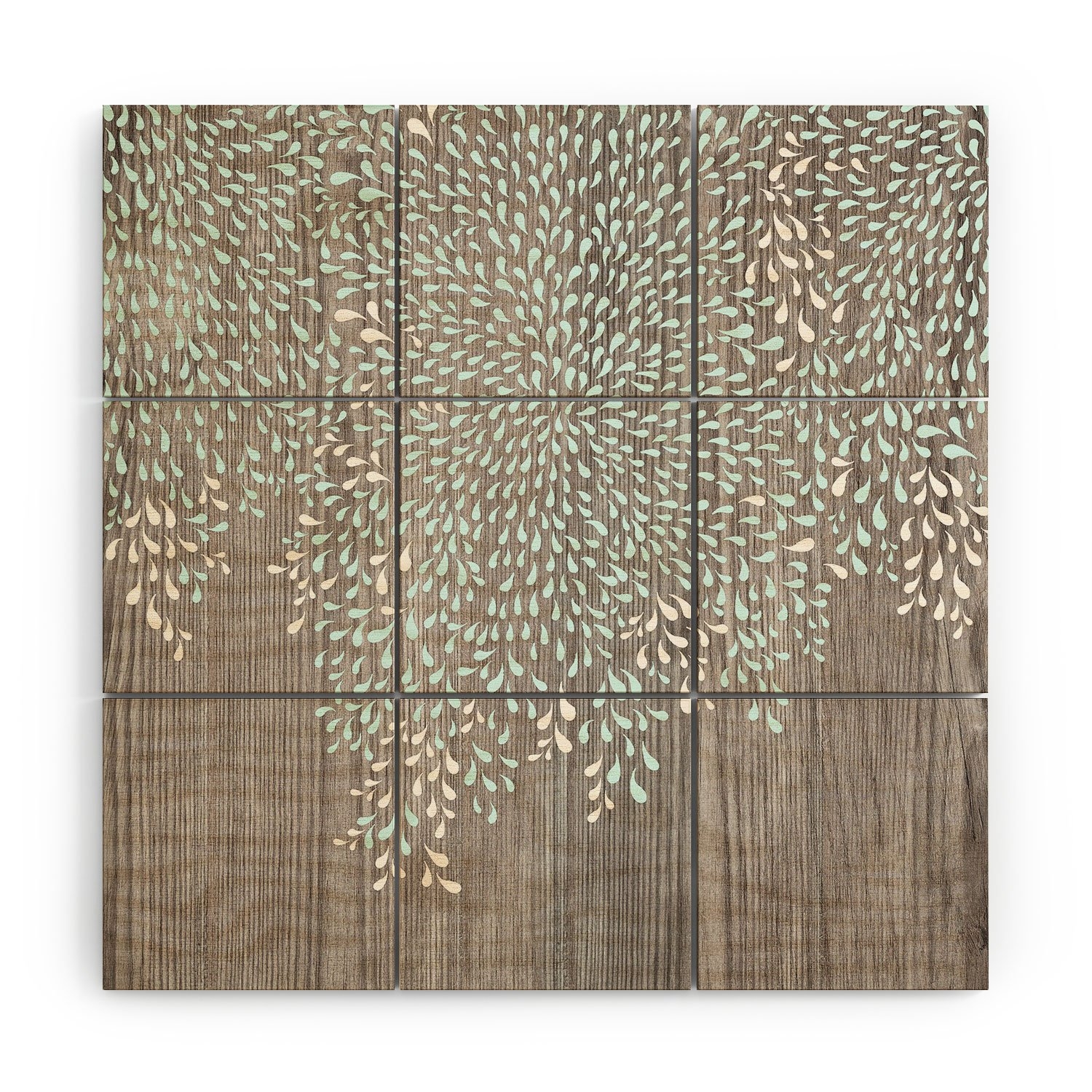 Iveta Abolina Coastal Raindrops Wood Wall Mural - 4' x 4' (Nine 16" Wood Squares) - Image 0