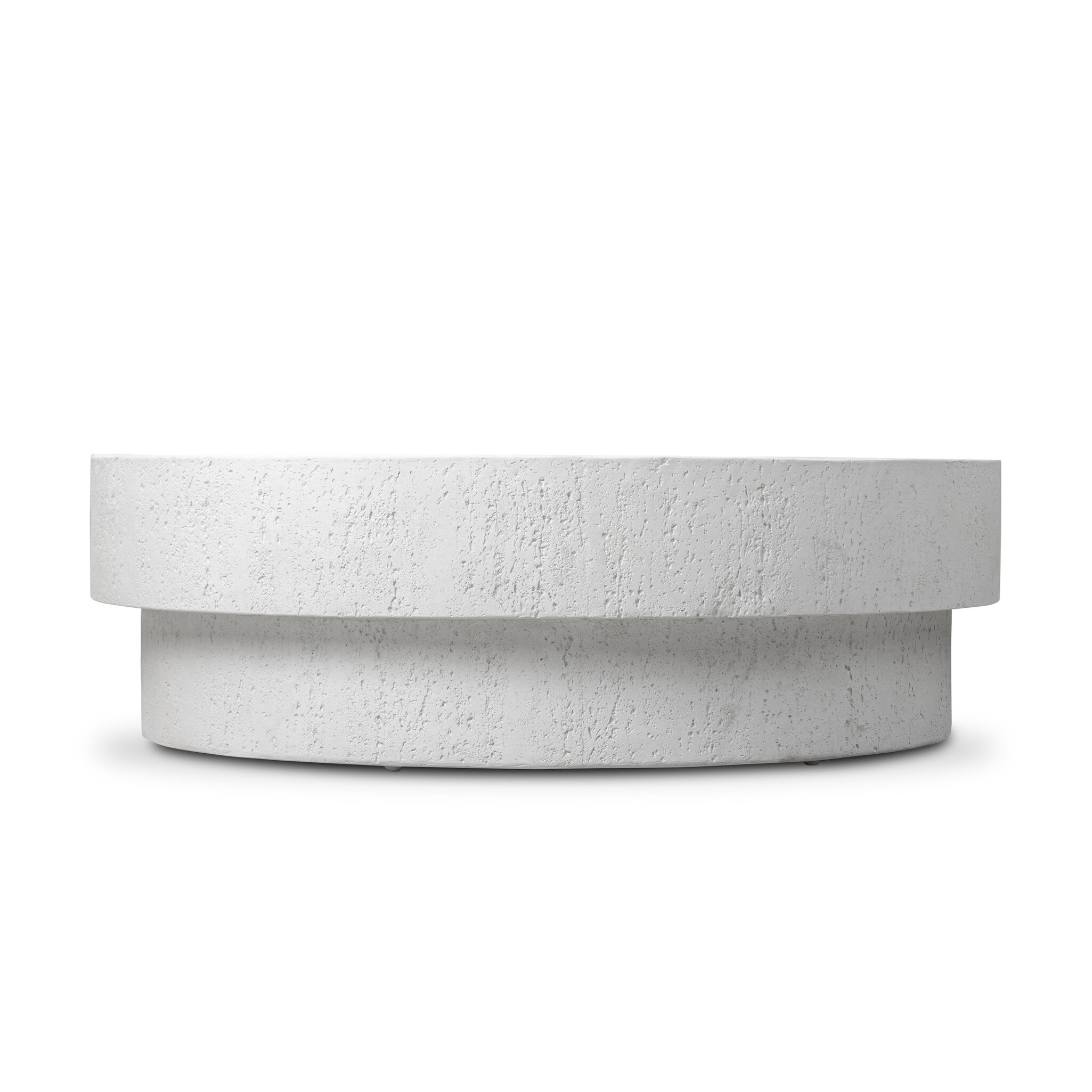 Kesia Outdoor Coffee Table - Coarse Ivory Concrete - Image 2