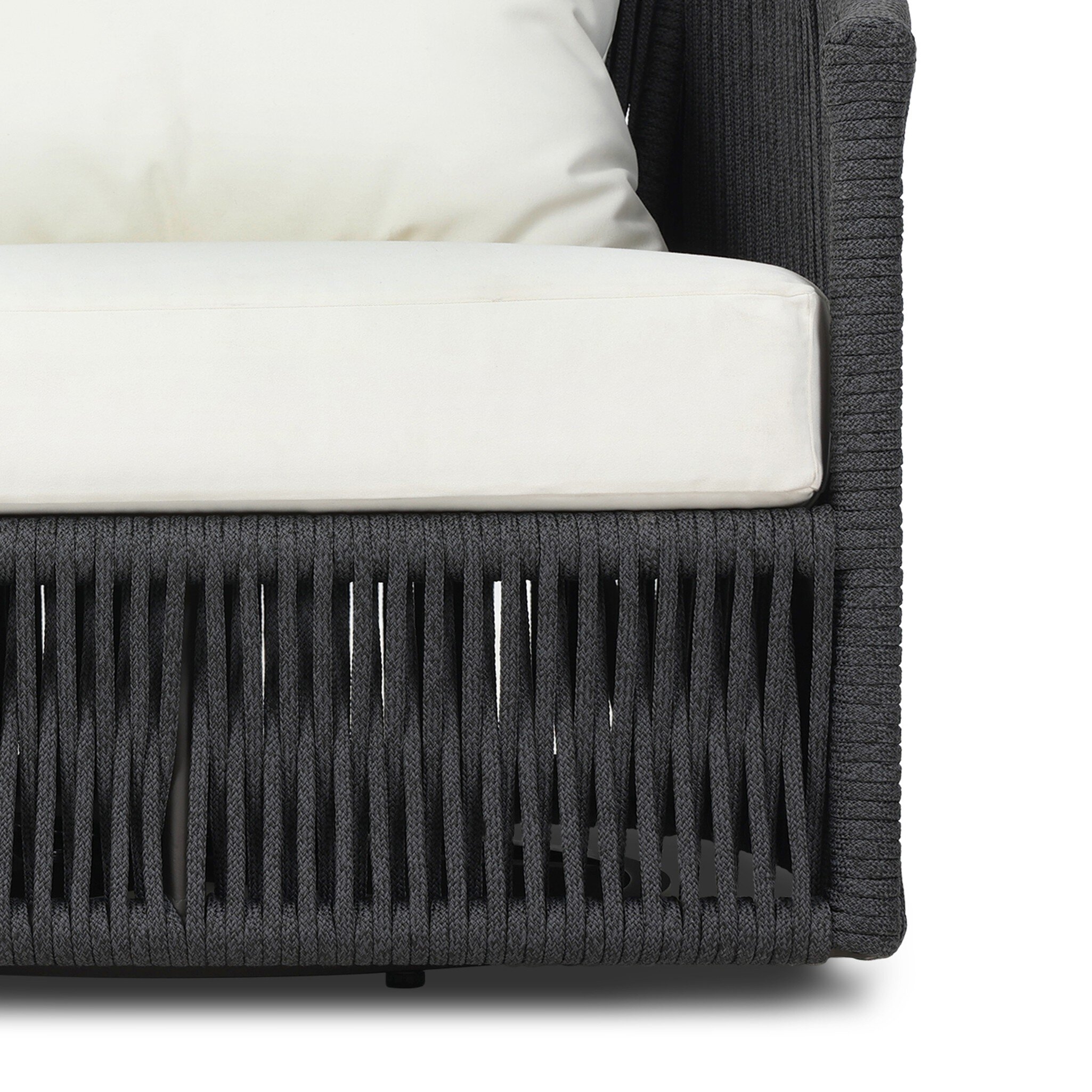 Porto Outdoor Swivel Chair - Arashi Salt - Image 7