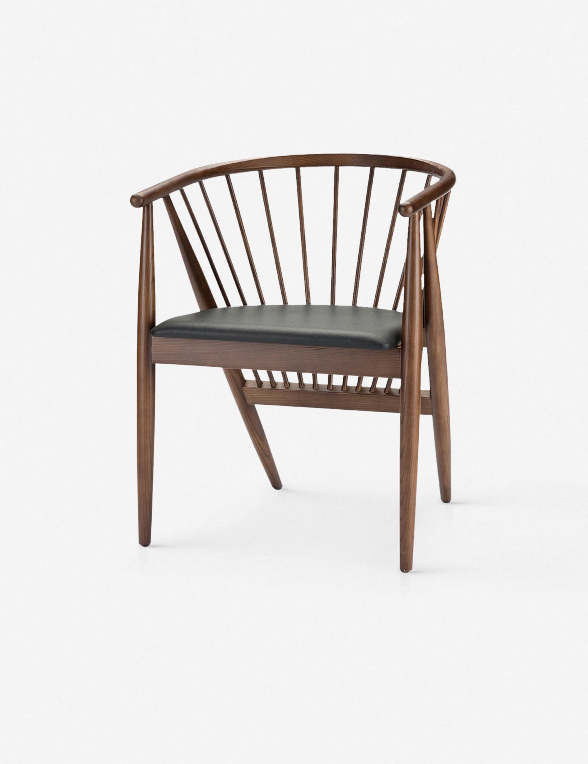 Copley Dining Chair, Walnut and Black - Image 0