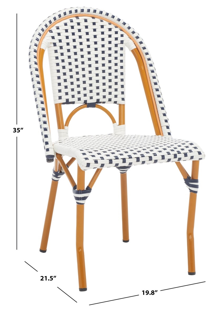 California Side Chair - White/Navy - Safavieh - Image 9