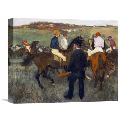 'Racehorses (Leaving the Weighing)' by Edgar Degas Painting Print on Wrapped Canvas - Image 0