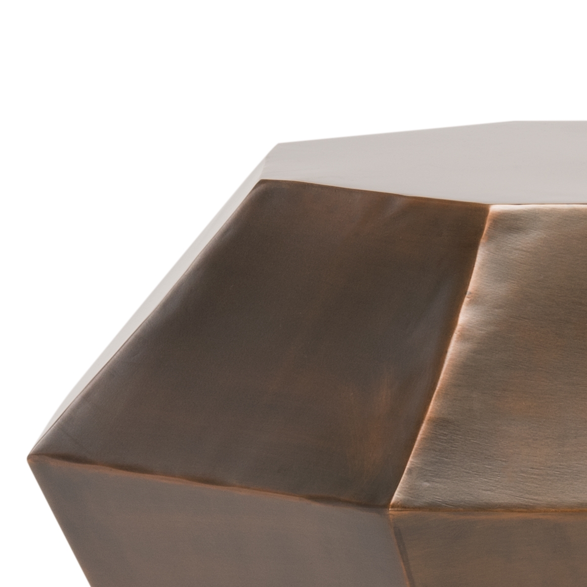 Grace Diamond Accent Table - Antique Copper - Safavieh - Image 3