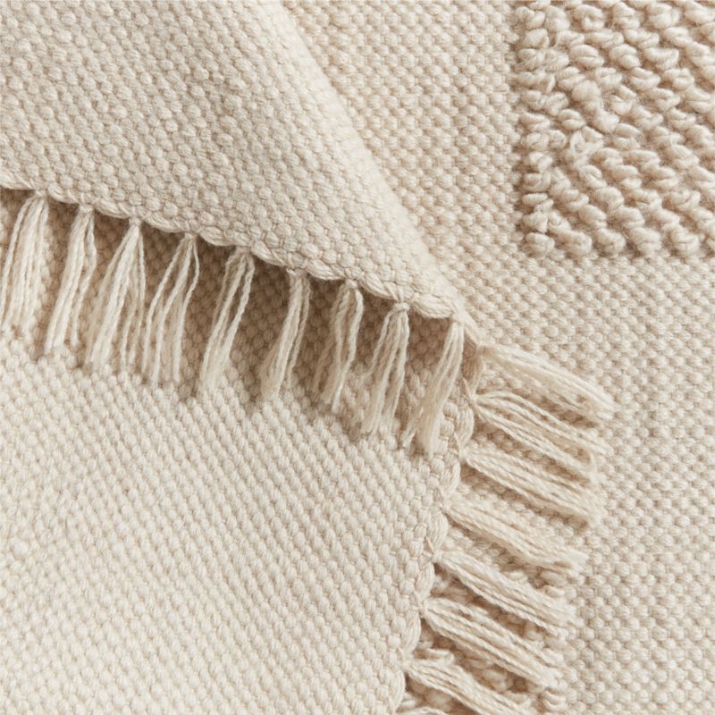 Hi/Low Square Stone Tan Flatweave Kids Performance Area Rug 6'x9' - Image 2