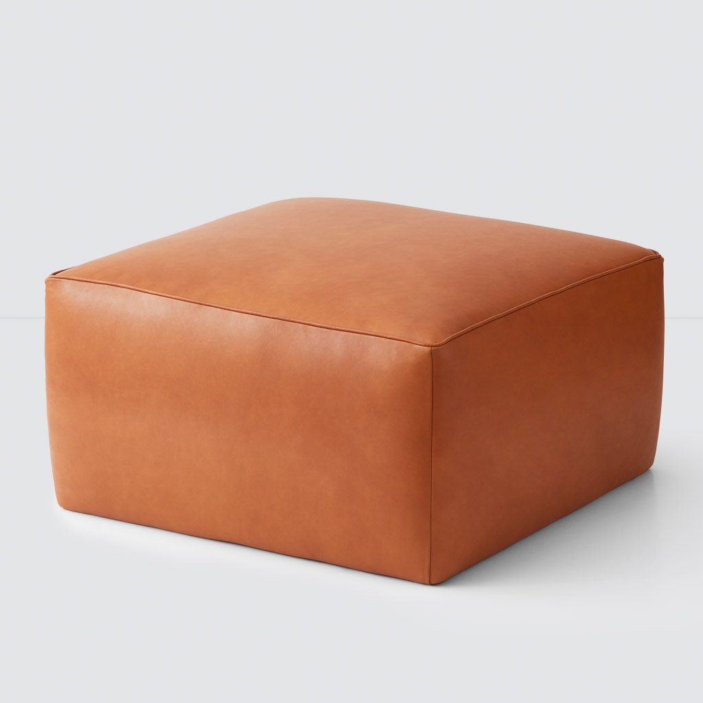 Torres Square Leather Ottoman - Large By The Citizenry - Image 0