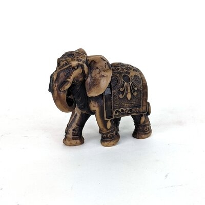 Aryus Resin Warrior Elephant with Trunk Down Figurine - Image 0