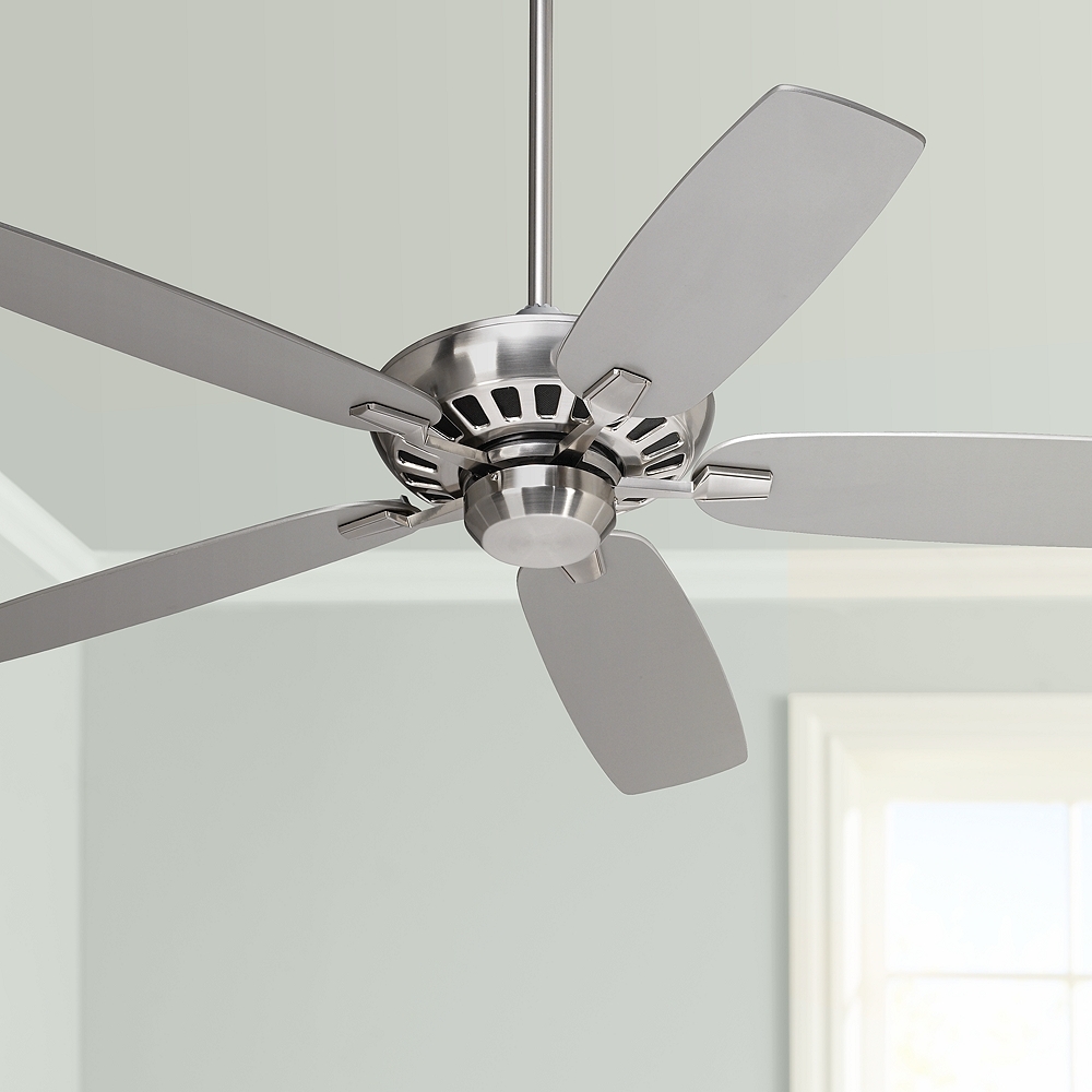 52" Casa Vieja Journey Brushed Nickel Indoor Ceiling Fan with Remote - Image 0