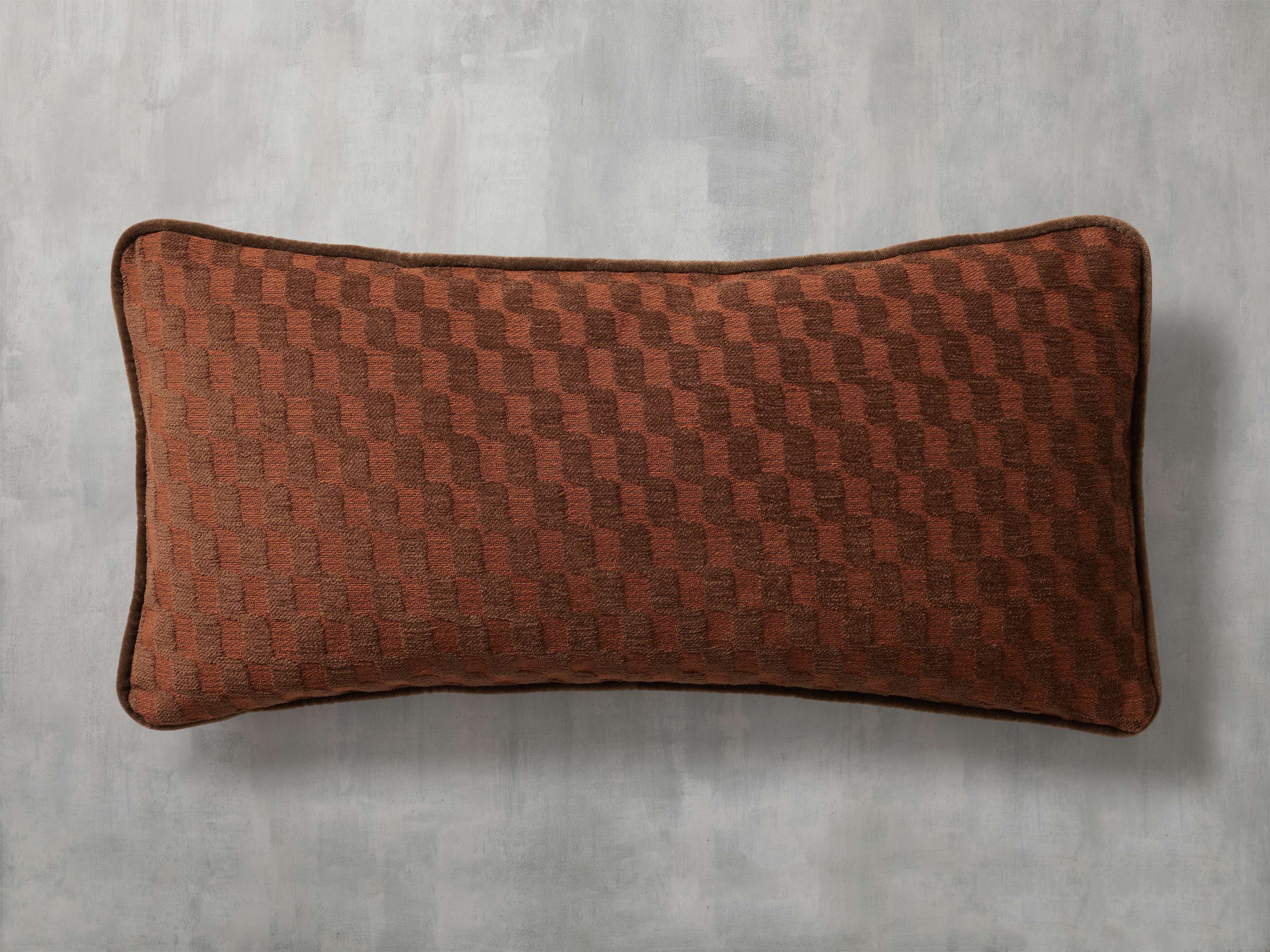 Soren Lumbar Pillow in Cotton Orange  Clay - Image 0