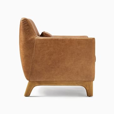 Harvey Chair, Poly, Ludlow Leather, Sesame, Natural Oak - Image 3