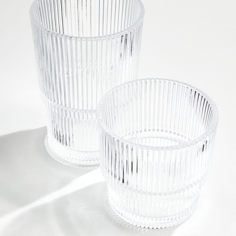 Atwell Stackable Ribbed Highball Glass - Image 1