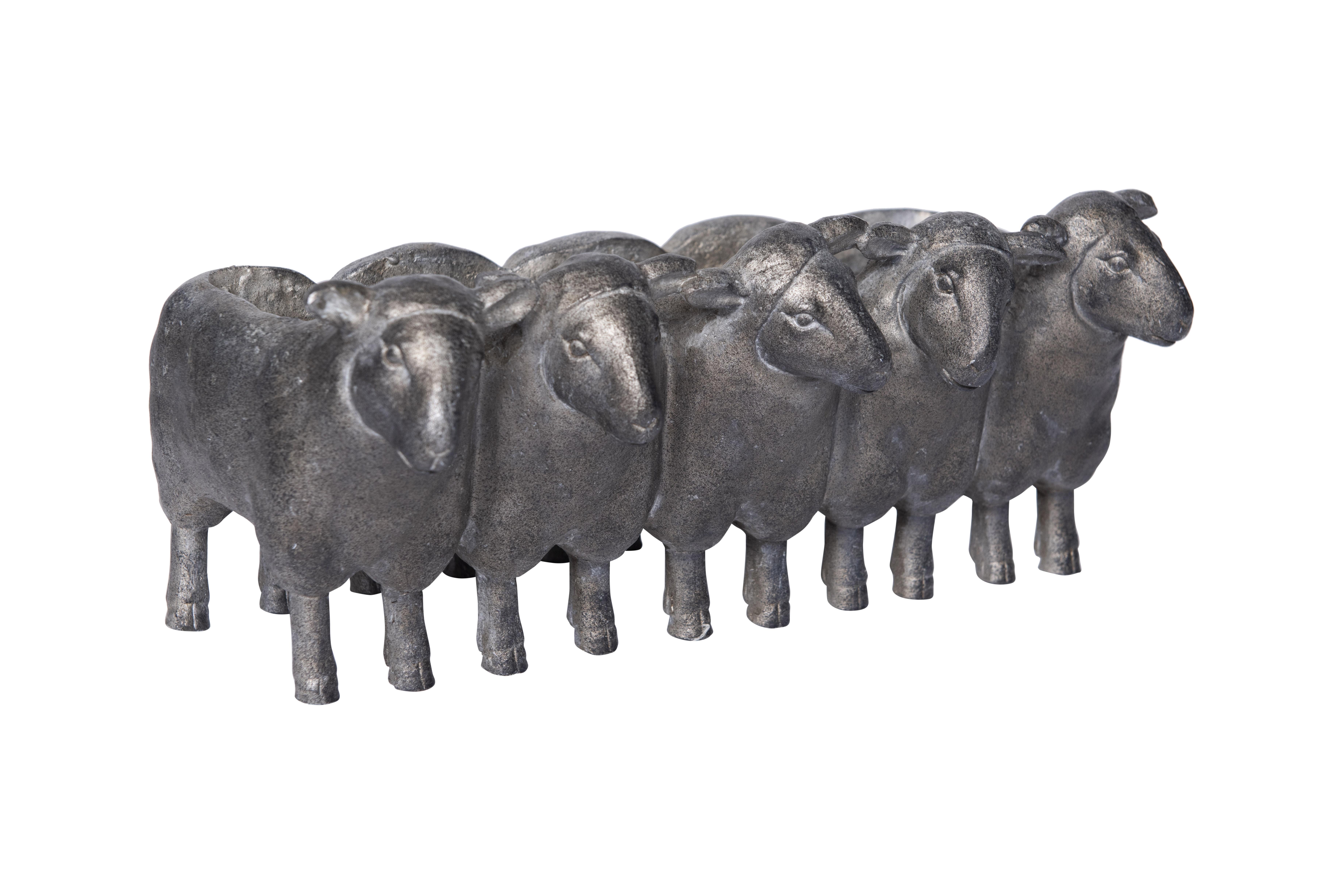 Resin Sheep Planter with Distressed Finish, Iron - Image 0