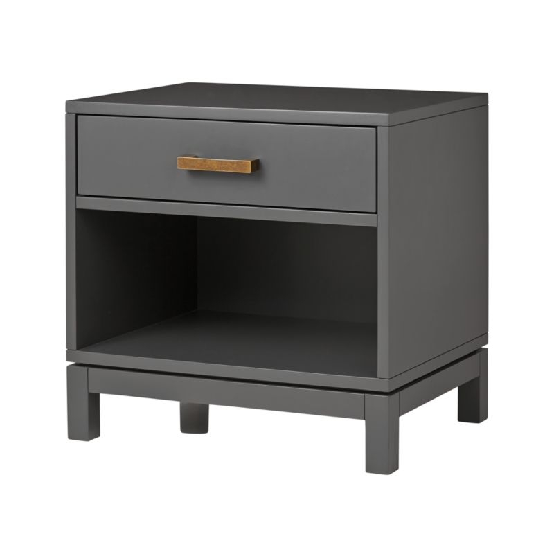 Parke Charcoal Wood Kids Nightstand with Drawer - Image 4