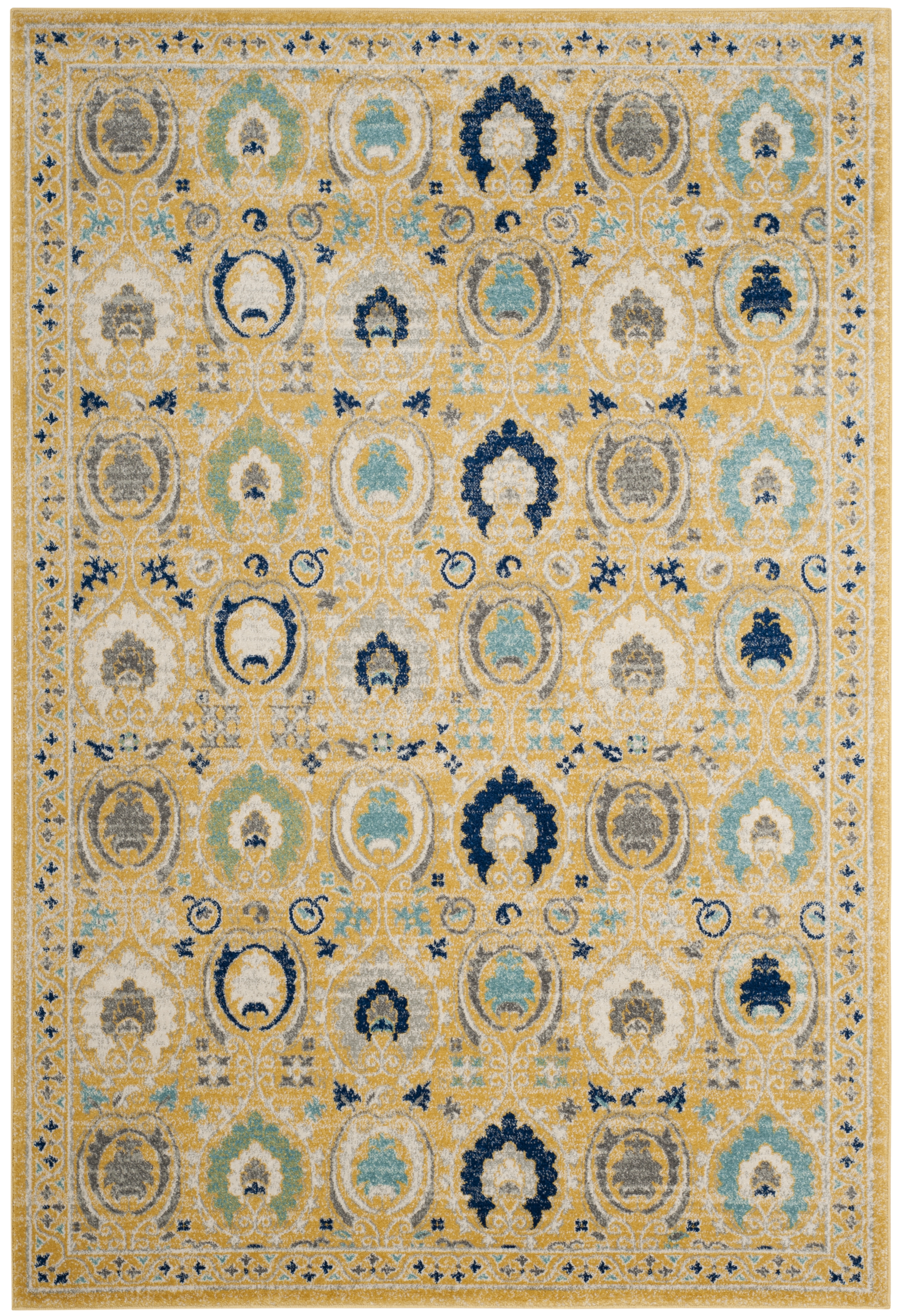 Arlo Home Woven Area Rug, EVK251B, Gold/Ivory,  5' 1" X 7' 6" - Image 0