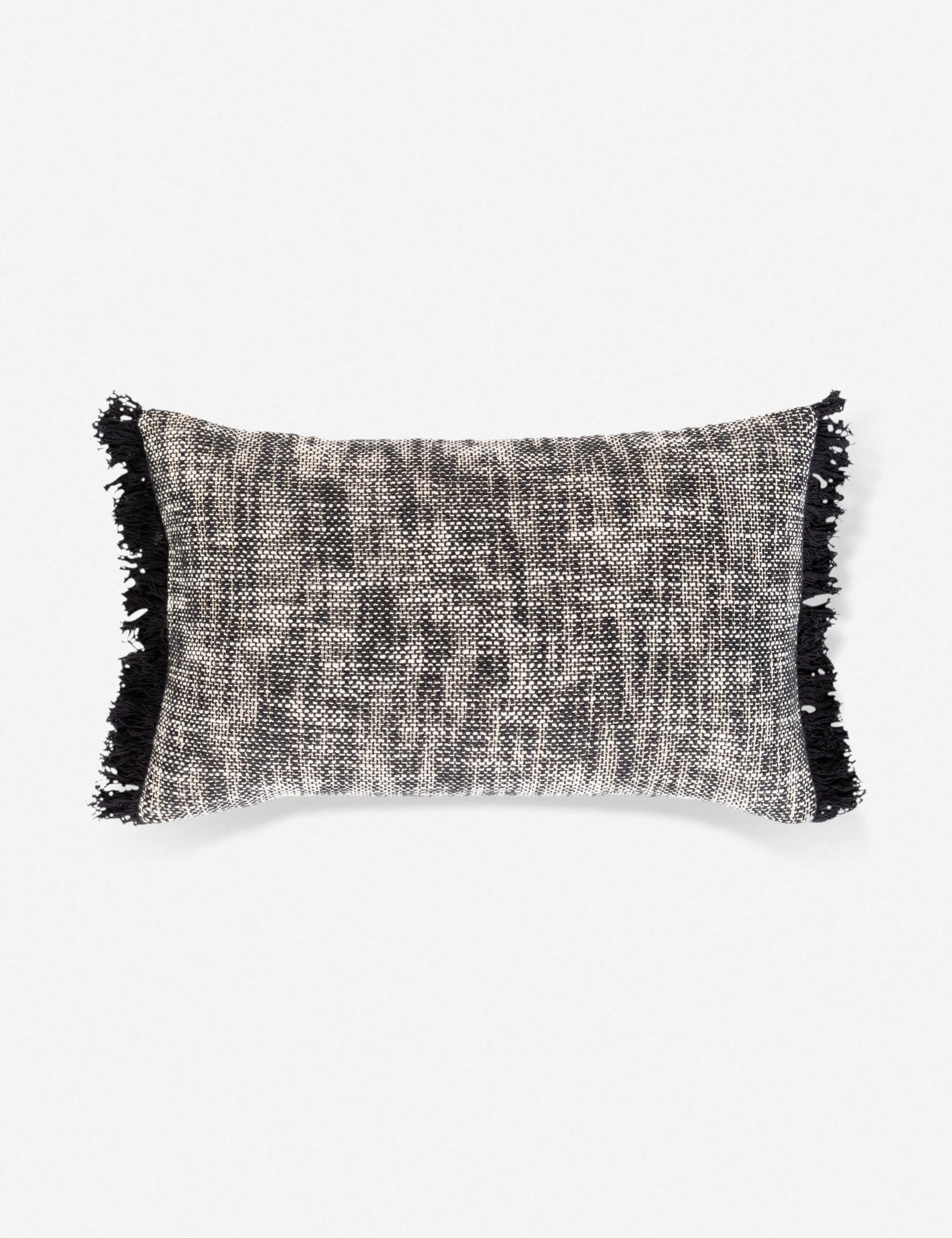 Melanne Lumbar Pillow, Black 20" x 12" - Image 0