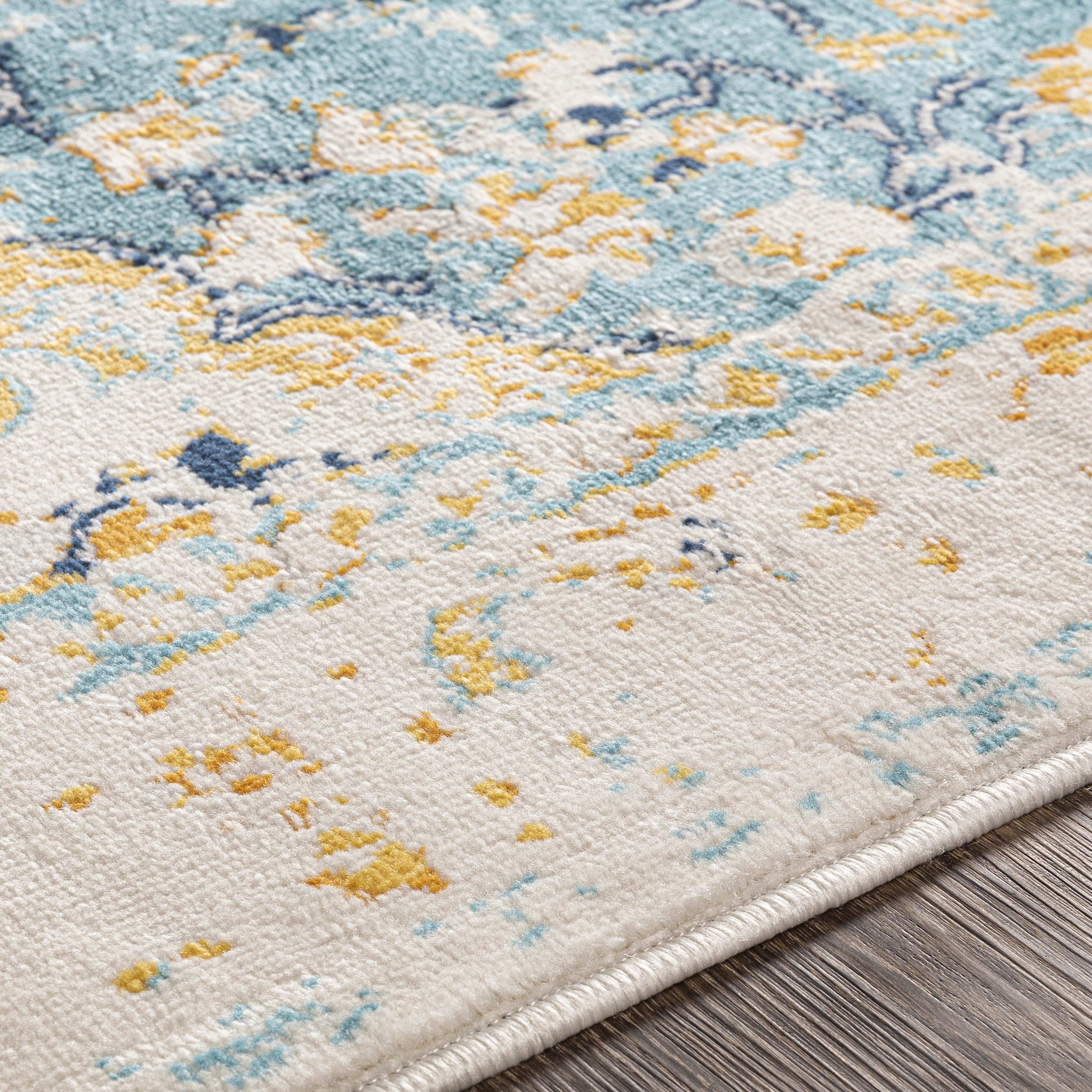 Floransa Beige Indoor 8'11" x 12'4" Machine Woven Rug - Image 3