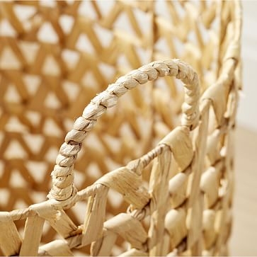 Open Weave Zigzag Baskets, Set of 4, Small, Medium, Large, Hamper - Image 2