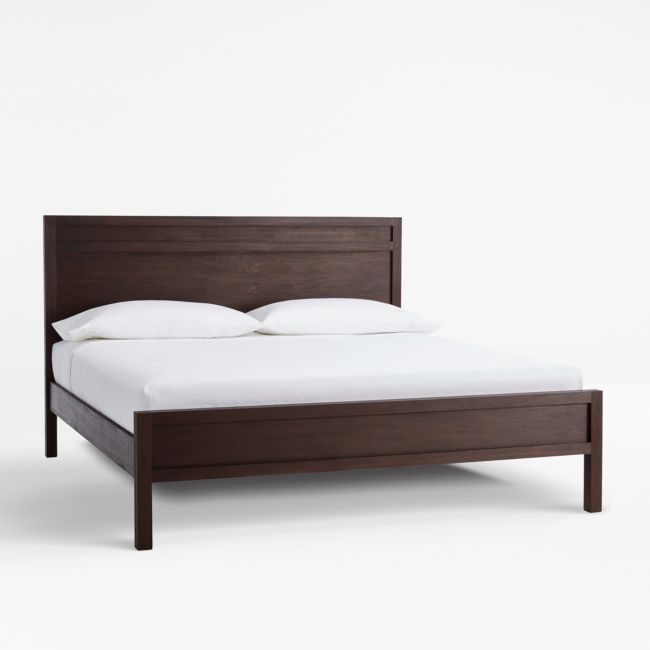 Keane Solid Espresso Wood King Bed - Image 0