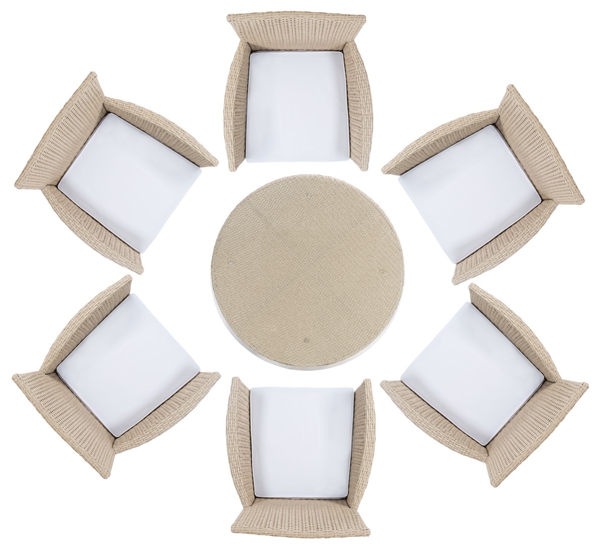 Challe Dining Set - Beige/White - Safavieh - Image 5