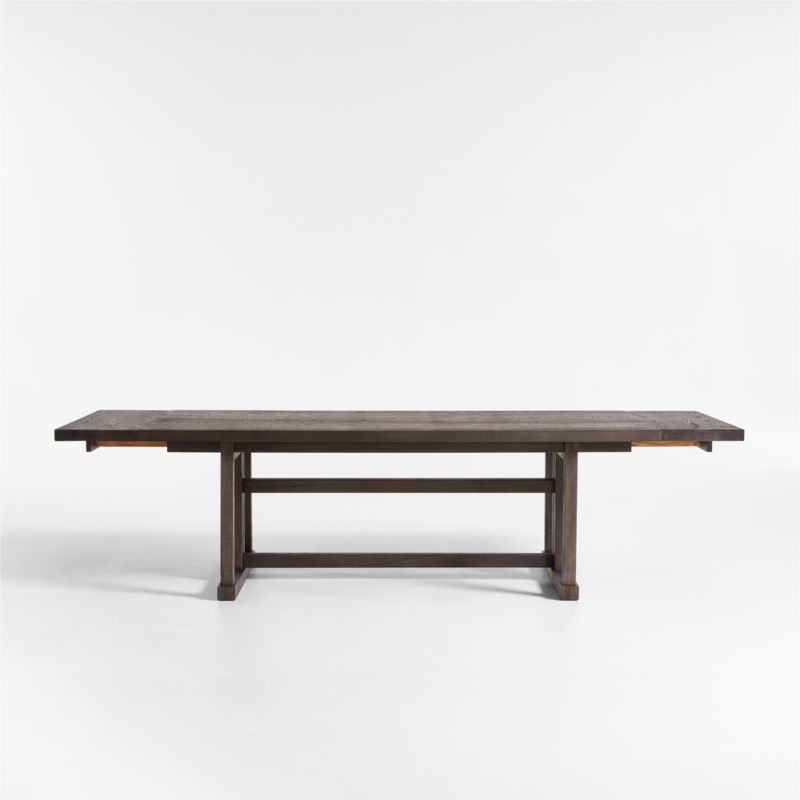 Eastham 90"-118" Brushed Charcoal Oak Wood Extendable Dining Table - Image 8