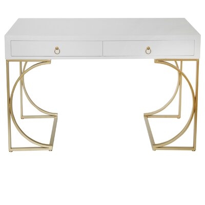 Flaxberry White And Gold Desk - Image 0