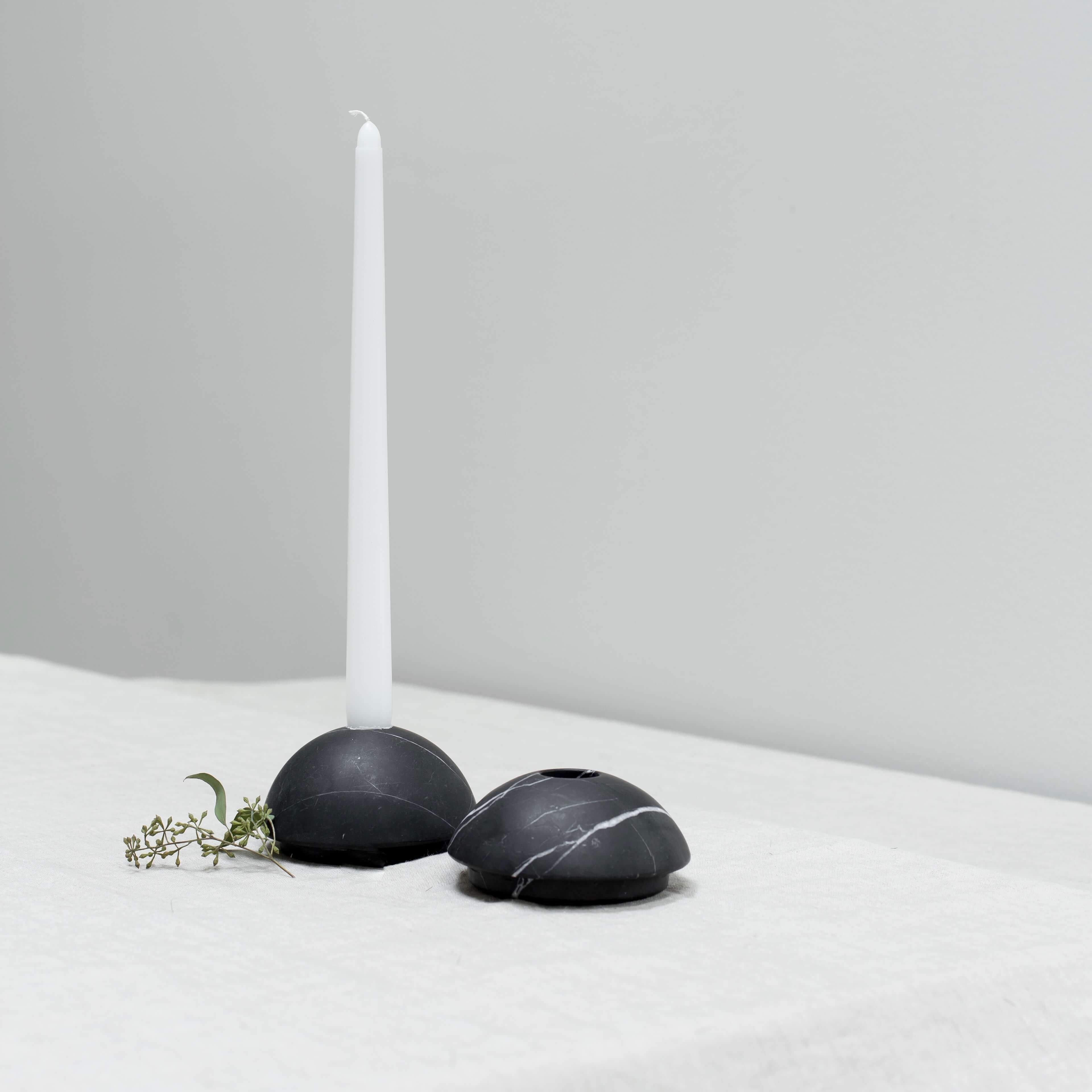 Puebla Marble Pedestal Candle Holder By The Citizenry - Image 0