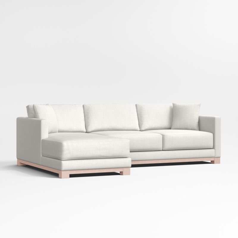 Gather Deep Wood Base 2-Piece Chaise Sectional Sofa - Image 8