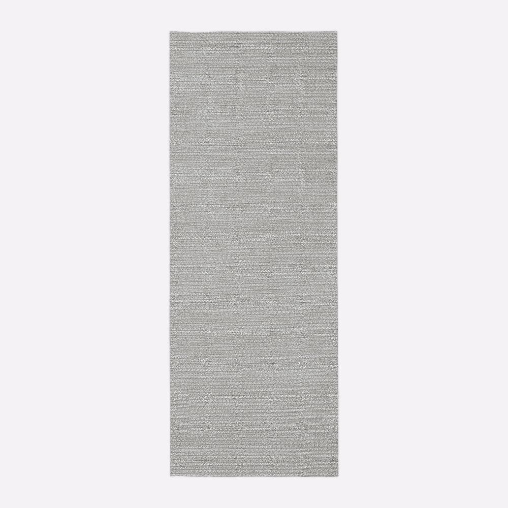Woven Cable All Weather Rug, 2.5x7, Silver - Image 0